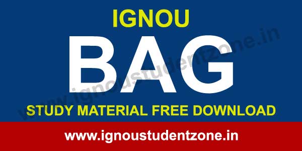 IGNOU BAG Study Material - Ignou Student Zone