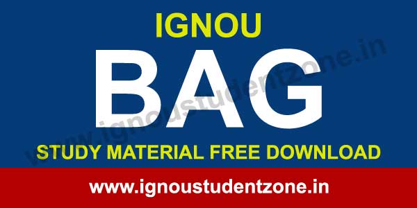 IGNOU BAG Study Material