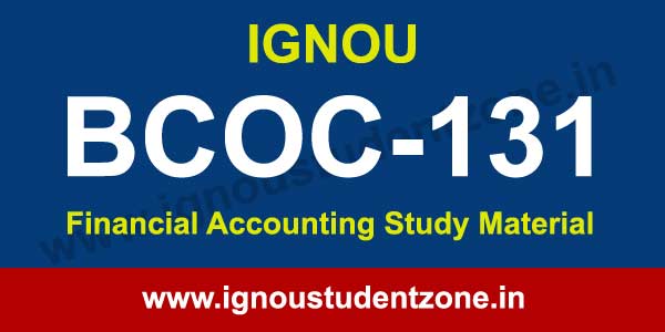IGNOU BCOC 131 Study Material in English and Hindi