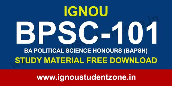 IGNOU BPSC 101 Study Material