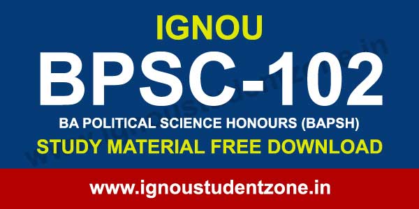 IGNOU BPSC 102 Study Material - Ignou Student Zone