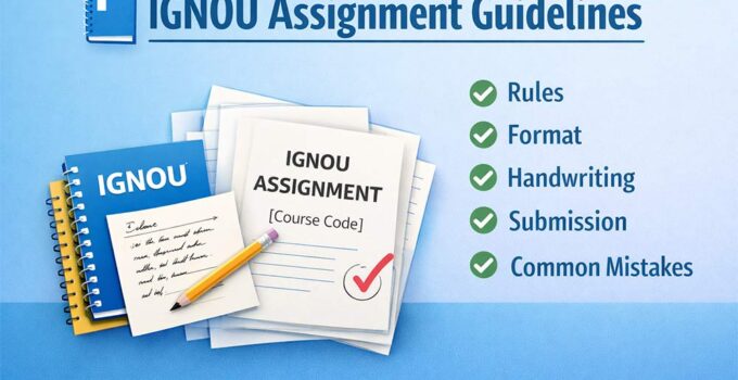 IGNOU assignment guidelines rules format handwritten instructions and submission tips