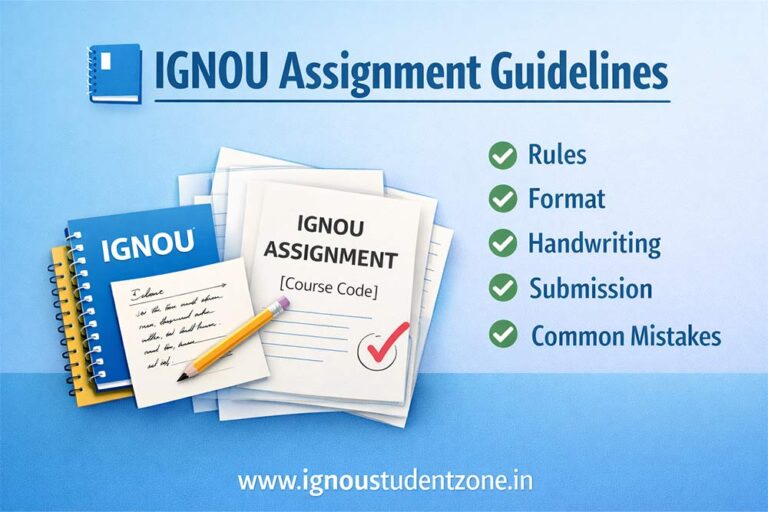 IGNOU Assignment Guidelines 2026: Rules, Format & Writing Tips