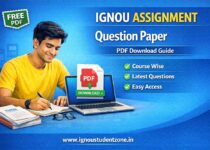 IGNOU assignment question paper PDF download course wise latest questions and guide