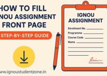 How to fill IGNOU Assignment front page