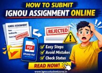 How to submit IGNOU assignment online step by step guide with PDF upload and status check