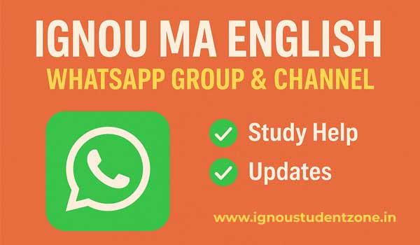 IGNOU MA English Whatsapp group