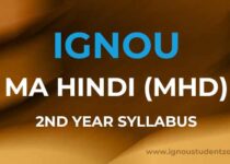 IGNOU MA Hindi 2nd Year Syllabus
