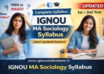 IGNOU MA Sociology syllabus complete structure with MASO updated subjects for 1st and 2nd year