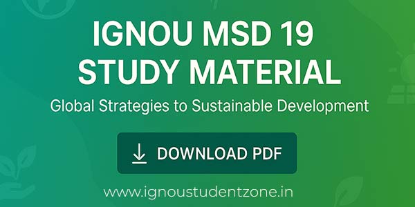 IGNOU MSD 19 Study material