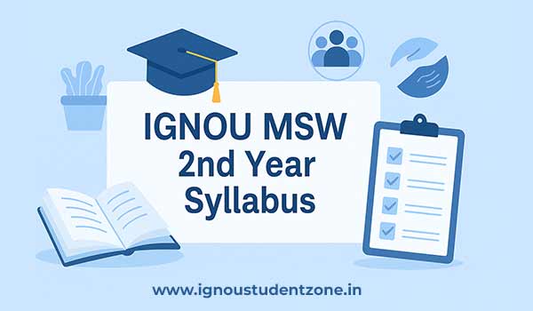 IGNOU MSW 2nd Year Syllabus