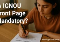 Is IGNOU front page mandatory for assignment submission