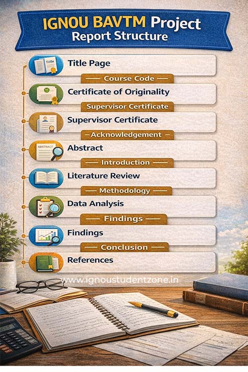 IGNOU BAVTM project report structure