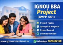 IGNOU BBA Project (BMPP-001) - Complete guide, synopsis, report, topics,help