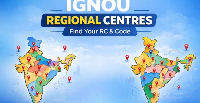 IGNOU regional centres list with RC codes and student support network