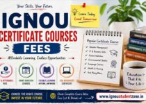 IGNOU certificate courses fees list with affordable course options and fee structure