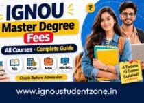 IGNOU master degree fees complete guide for MA MCom MBA MSc courses