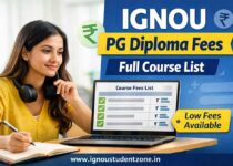 IGNOU PG diploma fees course wise list with cheapest courses and full fee structure